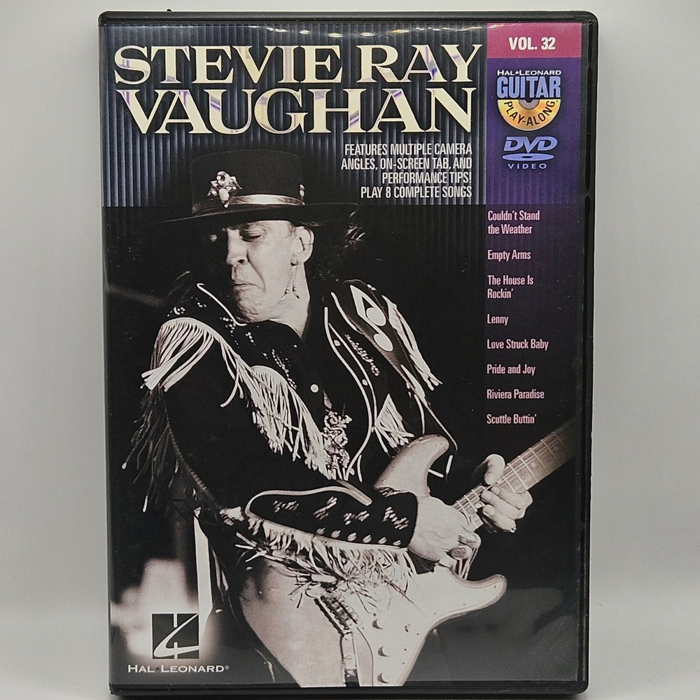 Hal Leonard Stevie Ray Vaughan Guitar Play-Along Vol 32 DVD Black Instructional‎